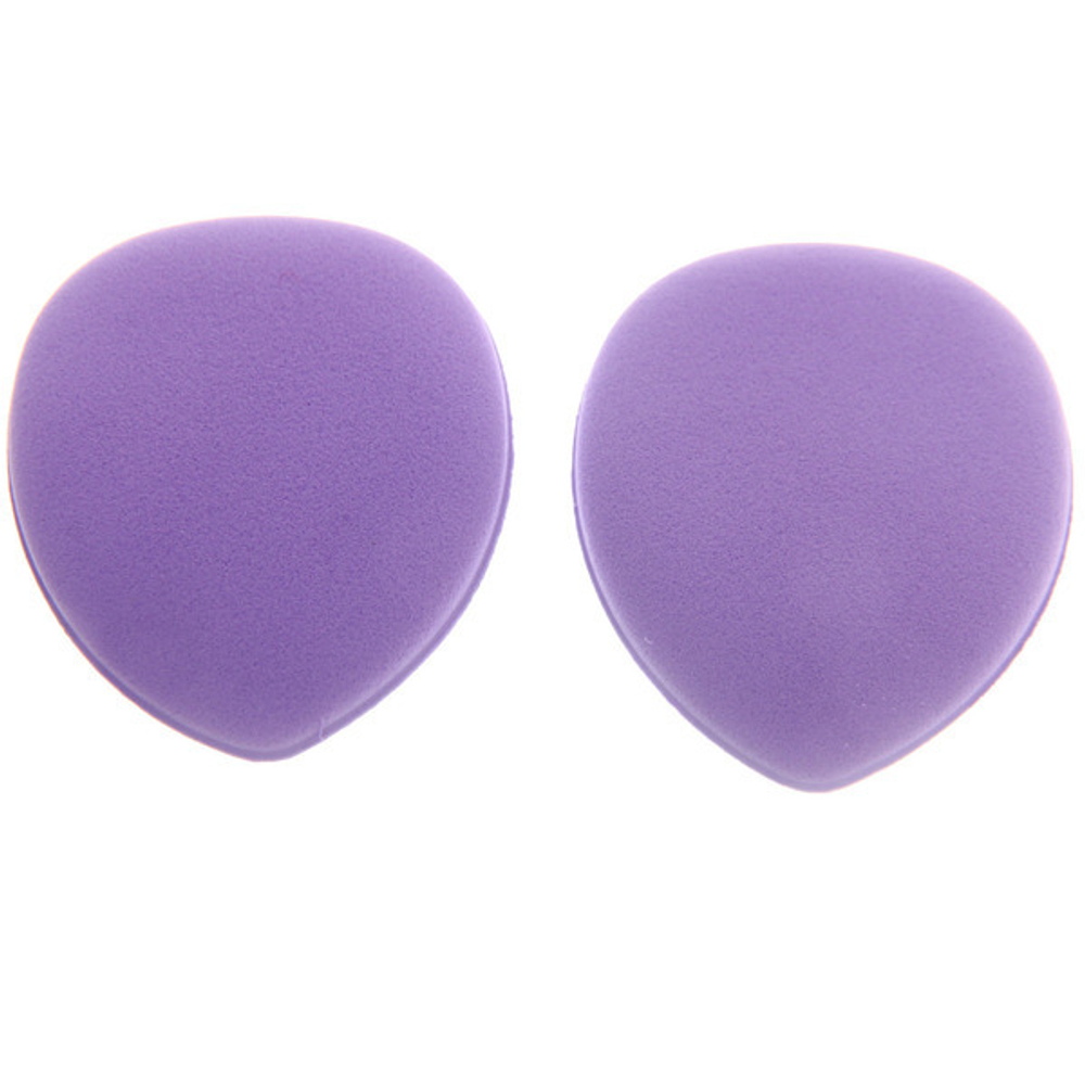 Пуховки-спонжи для макияжа 2шт «ЭФФЕКТО», капли, цвет фиолетовый, 7,5*12см