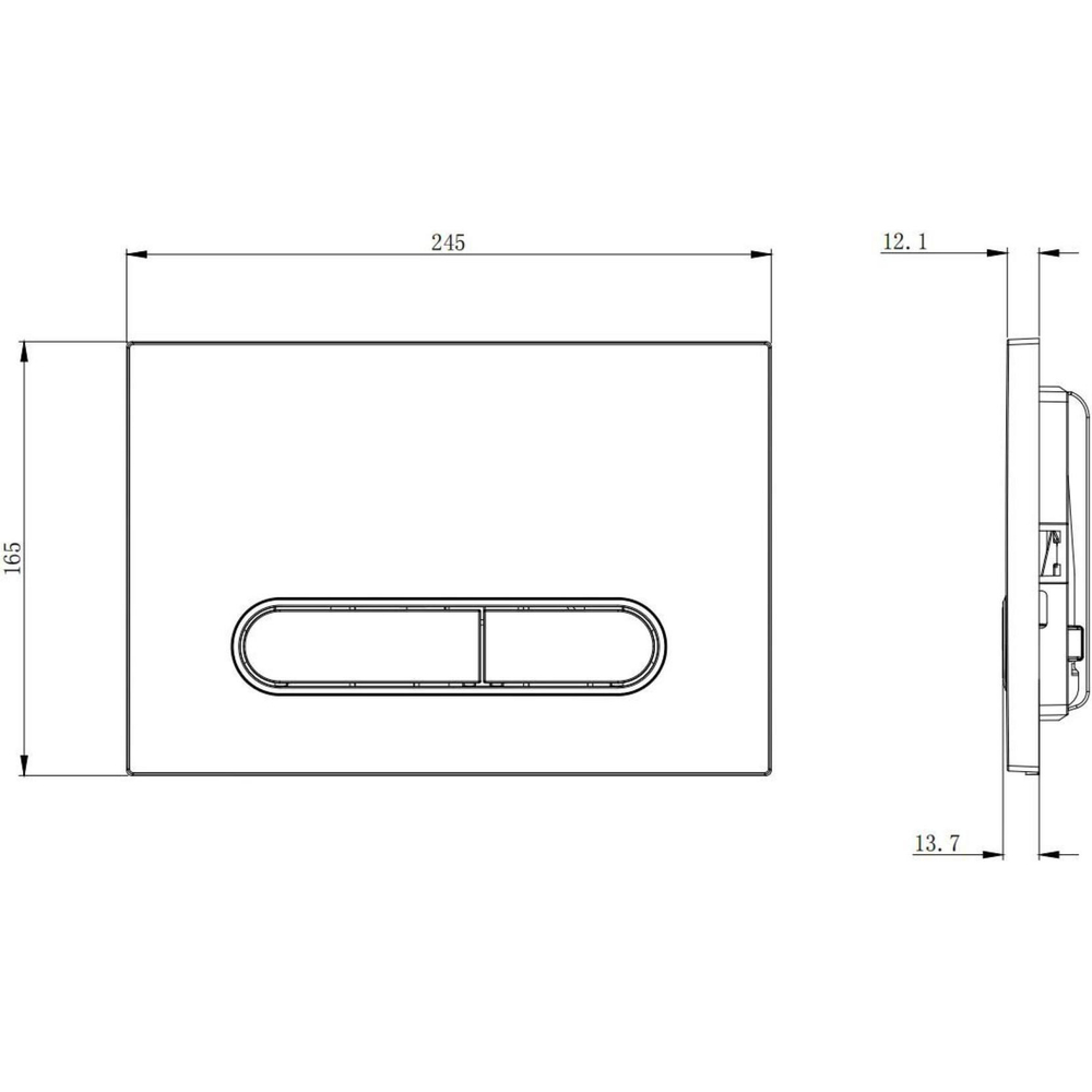 Клавиша смыва Boheme 667-MG для инсталляции Geberit, MATT GOLD