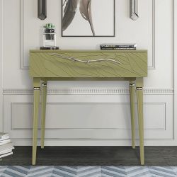 Консоль Арт Колор leaves Классик Сильвер Зеленая олива