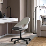 Офисный стул с подушкой - IKEA LOBERGET/MALSKÄR/MALSKAR, 67x67x90см, белый/черный, ЛОБЕРГЕТ МАЛЬСКАР ИКЕА
