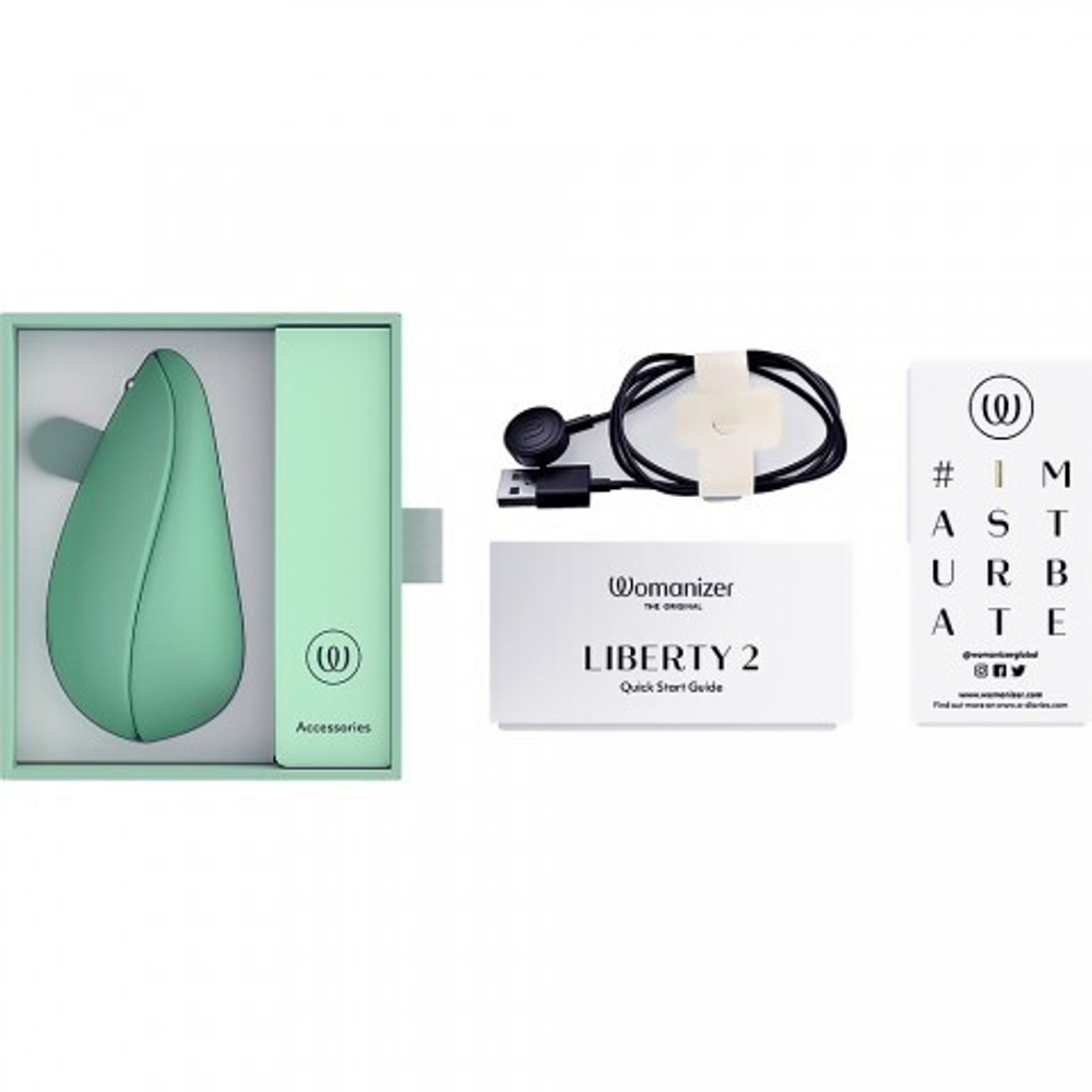 Бесконтактный клиторальный стимулятор Womanizer Liberty 2, серо-зеленый