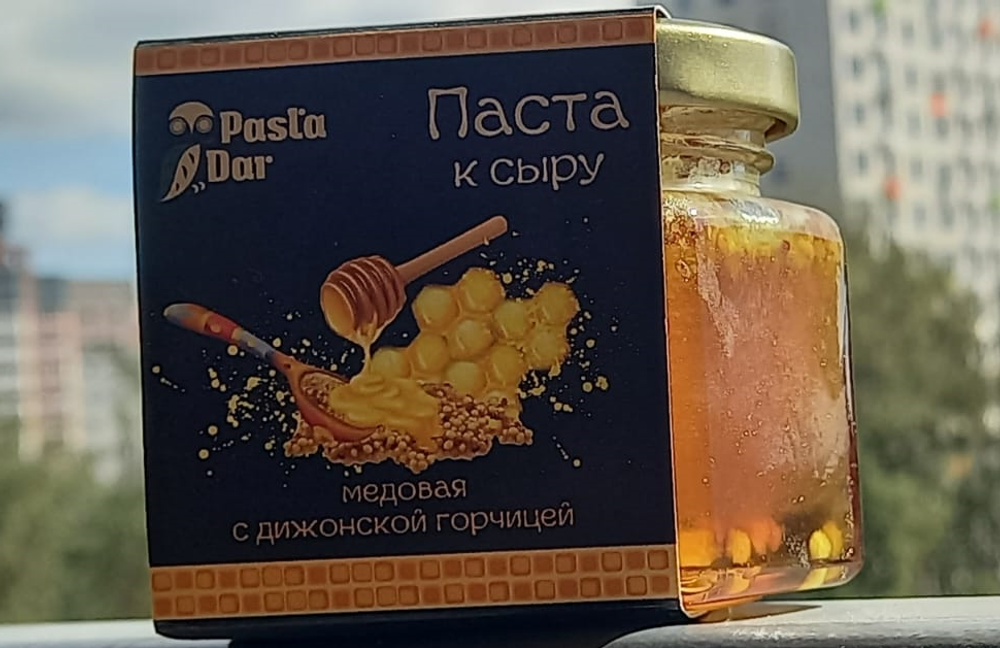 Паста к сыру медовая с дижонской горчицей