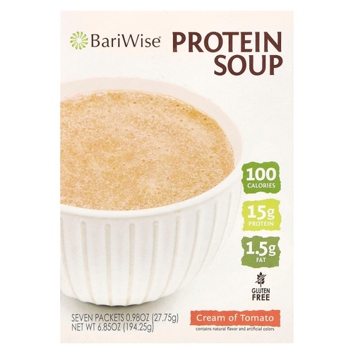 BariWise, протеиновый суп, томатный крем, 7 пакетиков по 27,75 г (0,98 унции)