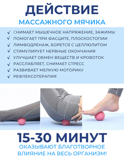 Массажный мяч мфр 7 см для йоги фитнеса пилатеса