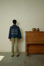 Куртка Soeurs с Полосами / Blue Stripes синяя