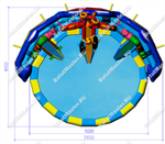 Надувной наземный аквапарк «Аквасфера» с бассейном, 20x18.5x7 м.