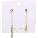 Серьги «ЭЛЛОДИ», винтаж, цвет золото и серебро, 6,4*2см