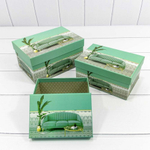 Коробка 22х15х11.5 см Набор 3 шт "Интерьер" (Зеленый)