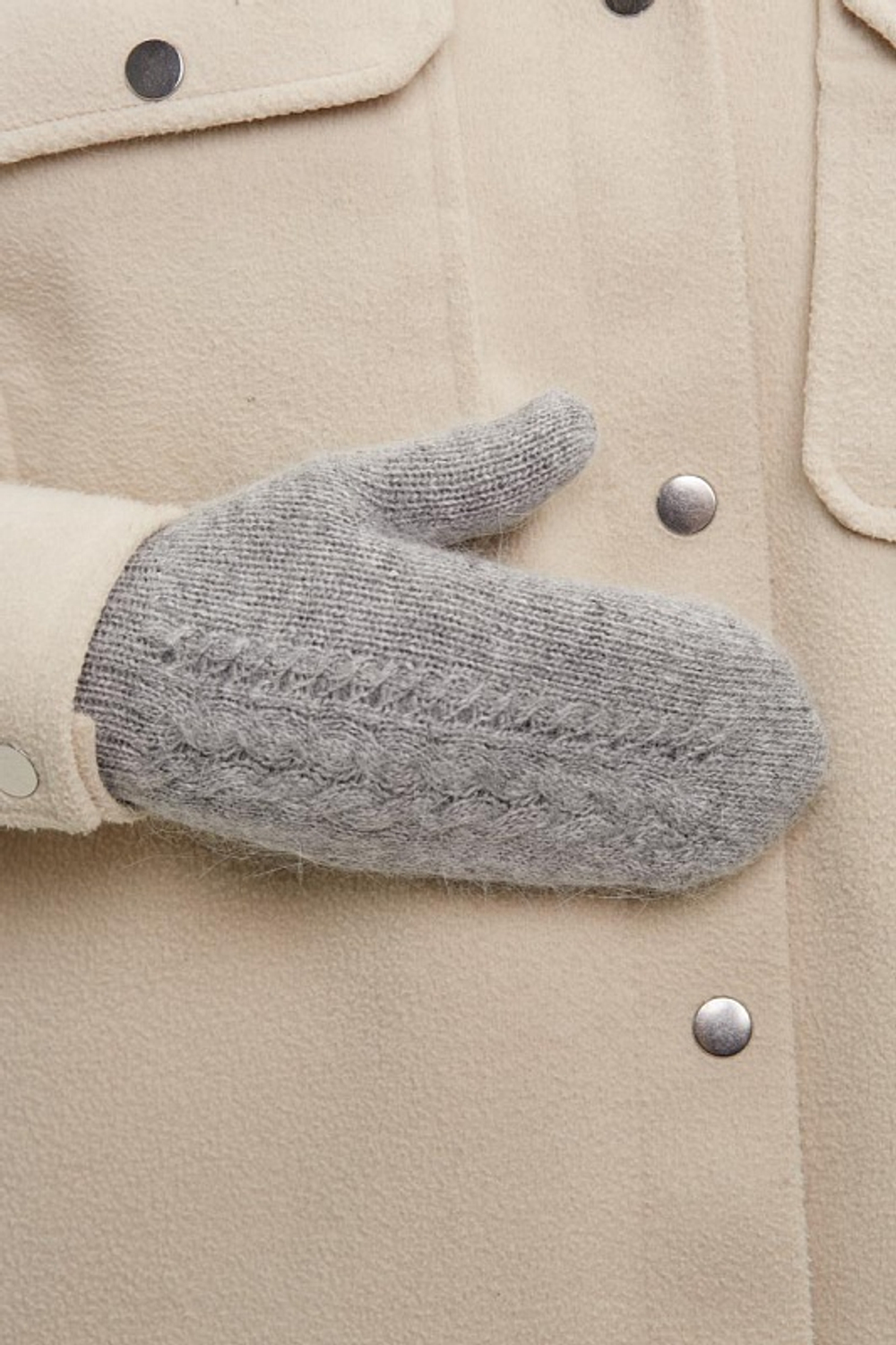 Варежки В028-03 серый