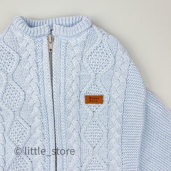 Кокон вязаный "Basic" Голубой