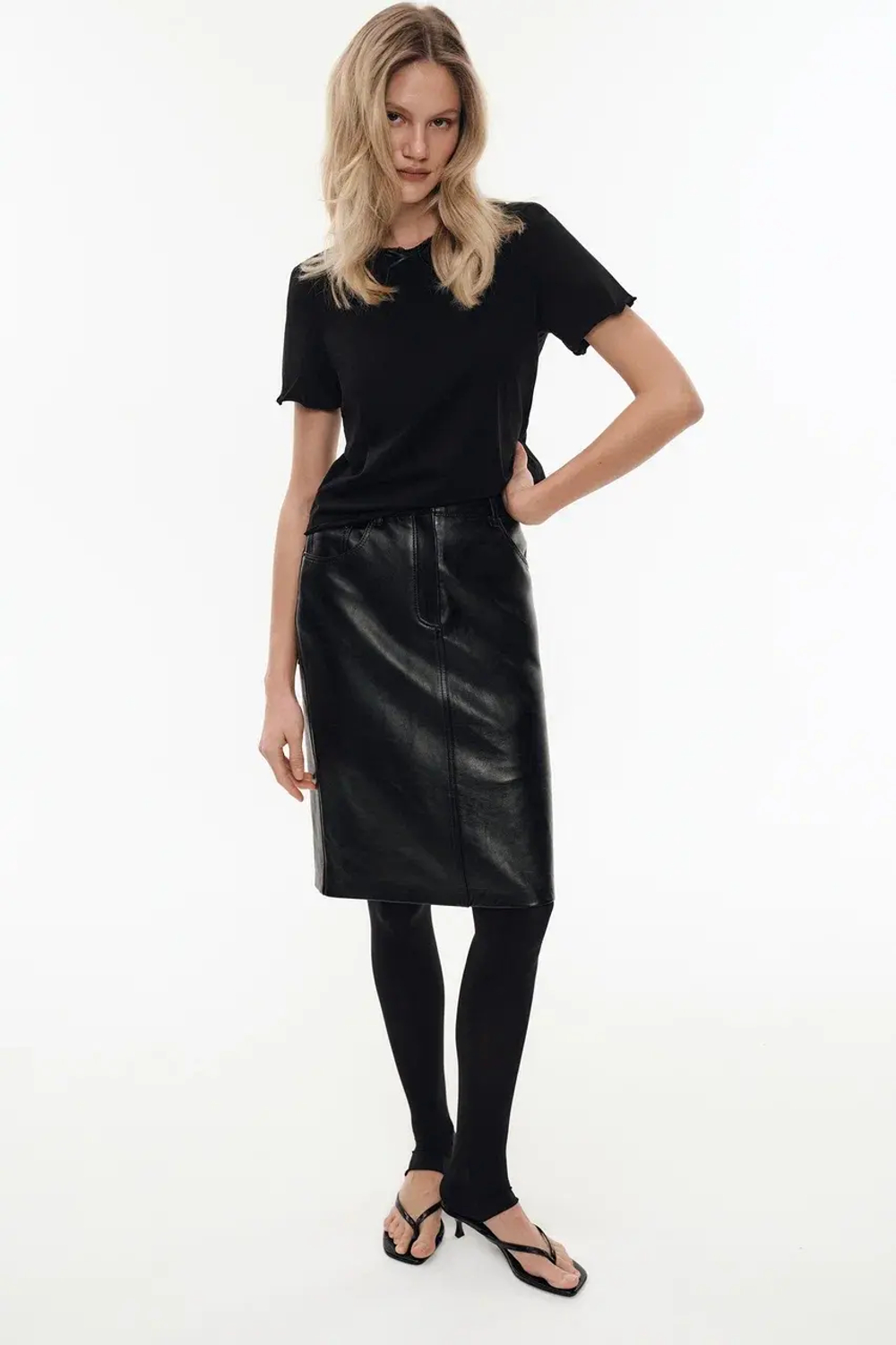 Футболка с кружевом (Baby Tee ), черный