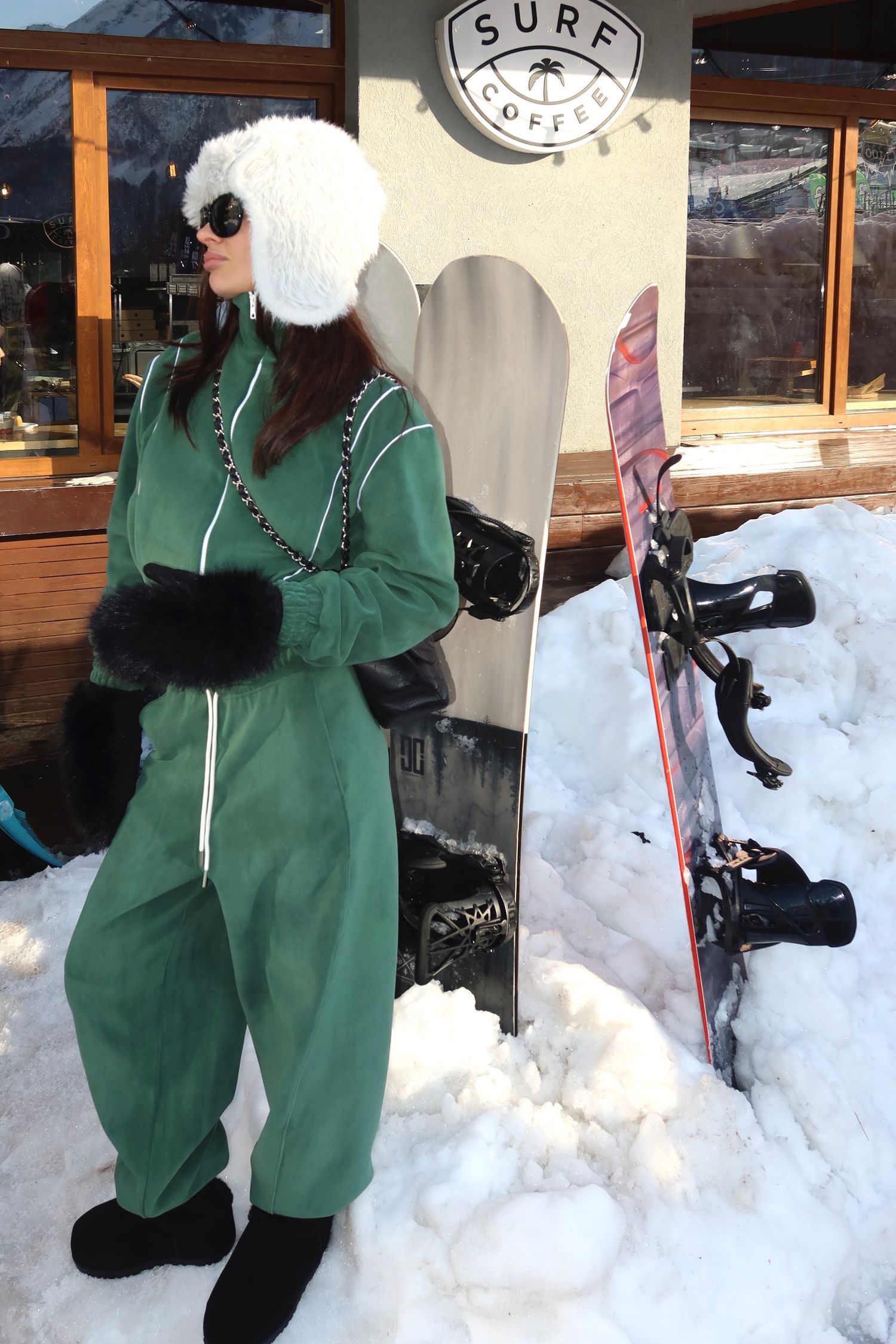 джоггеры из флиса 2moon, malachite green