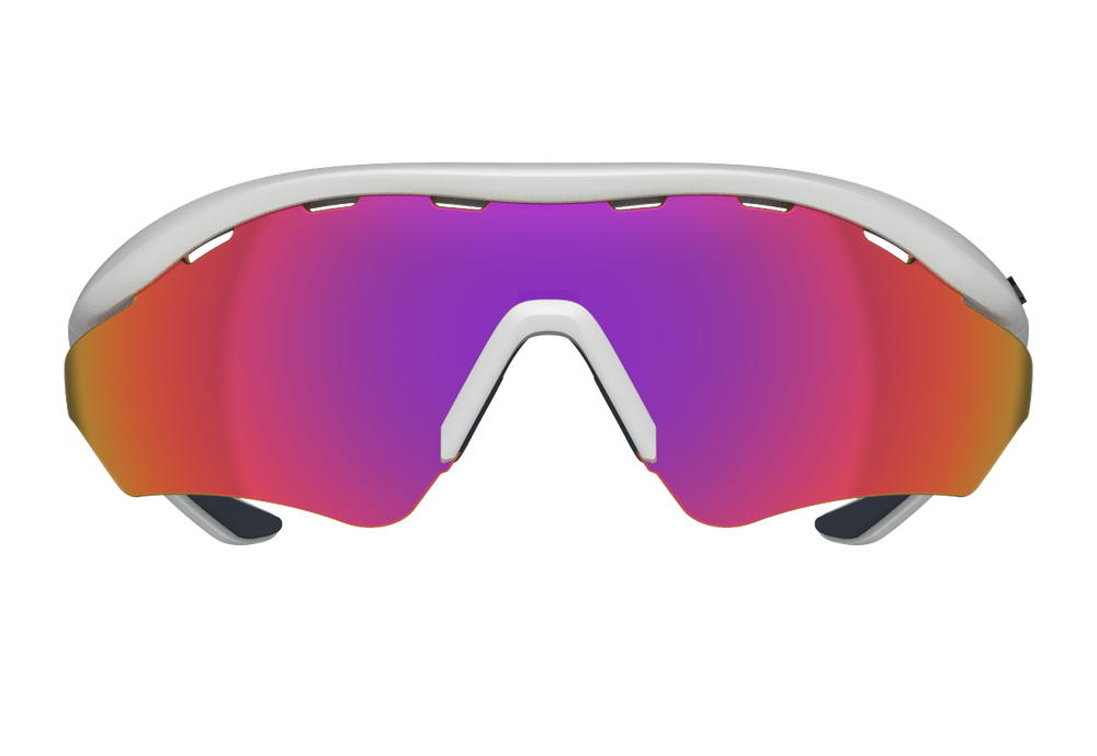 Спортивные очки с диоптриями 720armour RiderB7 / Matte Silver / Red Lens