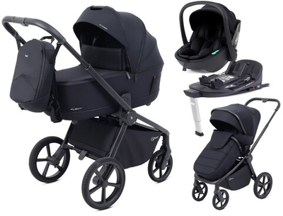 Детская коляска Rant Flex Therm Soft 4 в 1 с автокреслом Miro Black и база Midnight Black