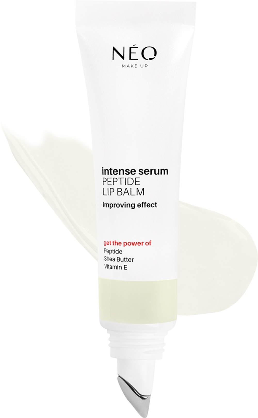 NEO MAKE UP Intense Serum Peptide Lip Balm - Бальзам для губ с интенсивным действием с пептидами. оттенок 01 Perfect Glaze, 10 ml