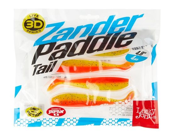 Виброхвосты LJ 3D Series Zander Paddle Tail 4.8in (12.00)/Z08 4шт.