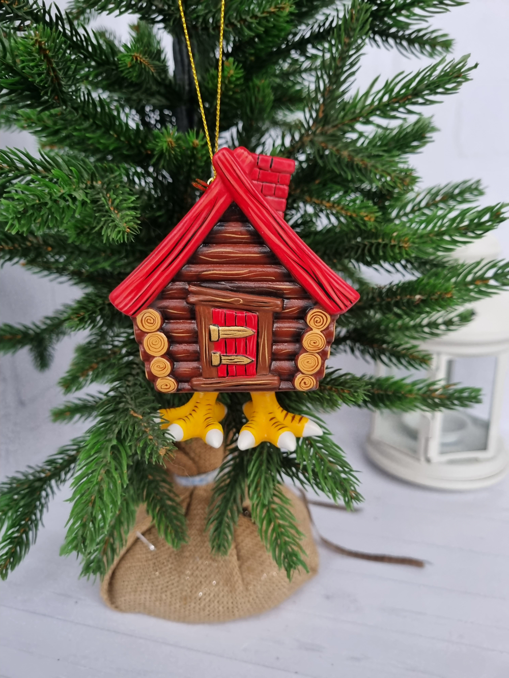 Избушка на курьих ножках ёлочная игрушка