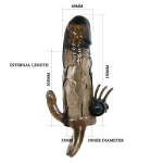 Дымчатая удлиняющая вибронасадка 15см с отростком для преданусного массажа Baile Brave Man BI-026223A-1