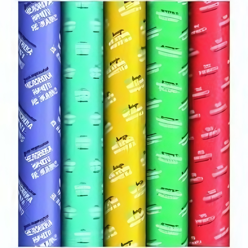 Бумага упаковочная 70*100см "Радужный текст"", 90г/м2, в ассорт. М100_40610 (Спейс)