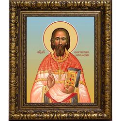 Константин Богословский священномученик пресвитер. Икона на холсте.