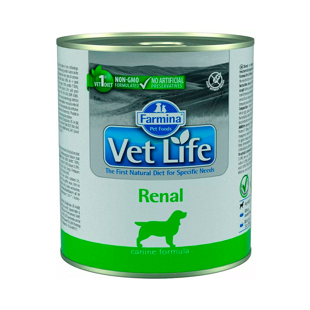 Влажный корм Farmina Vet Life Dog Renal при заболеваниях почек для собак 300г (ренал)