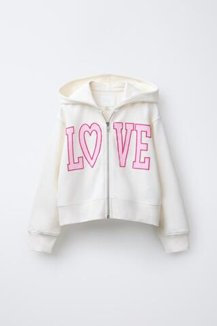 ZARA ТОЛСТОВКА VARSITY НА МОЛНИИ, ЭКРЮ