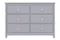 Комод Ellipse Wood 6 ящиков Серый