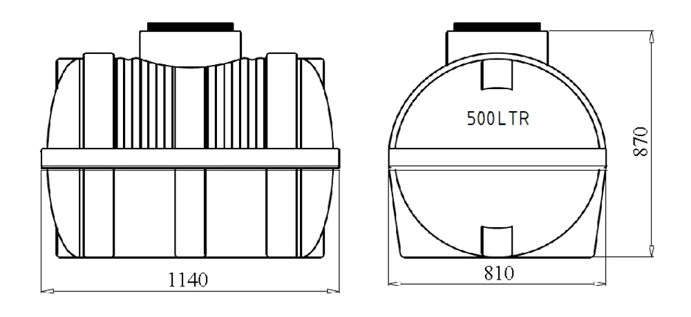 Ёмкость пластиковая пищевая STERH GOR 500 л. горизонтальная (2-x слойная) (114x81x87см;синий) - арт.555063.1