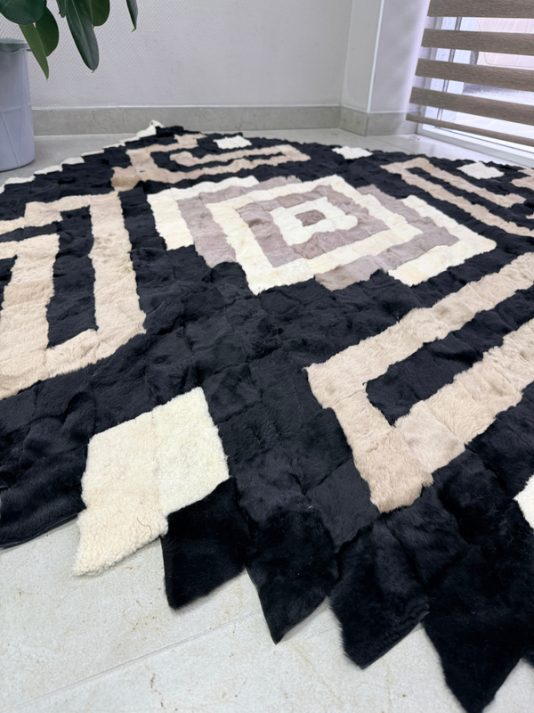 Покрывало меховое ковер из шкуры овчины