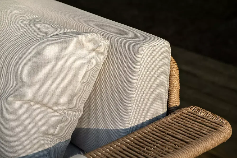 "Мальдивы" лаунж-зона из искусственного ротанга, цвет соломенный