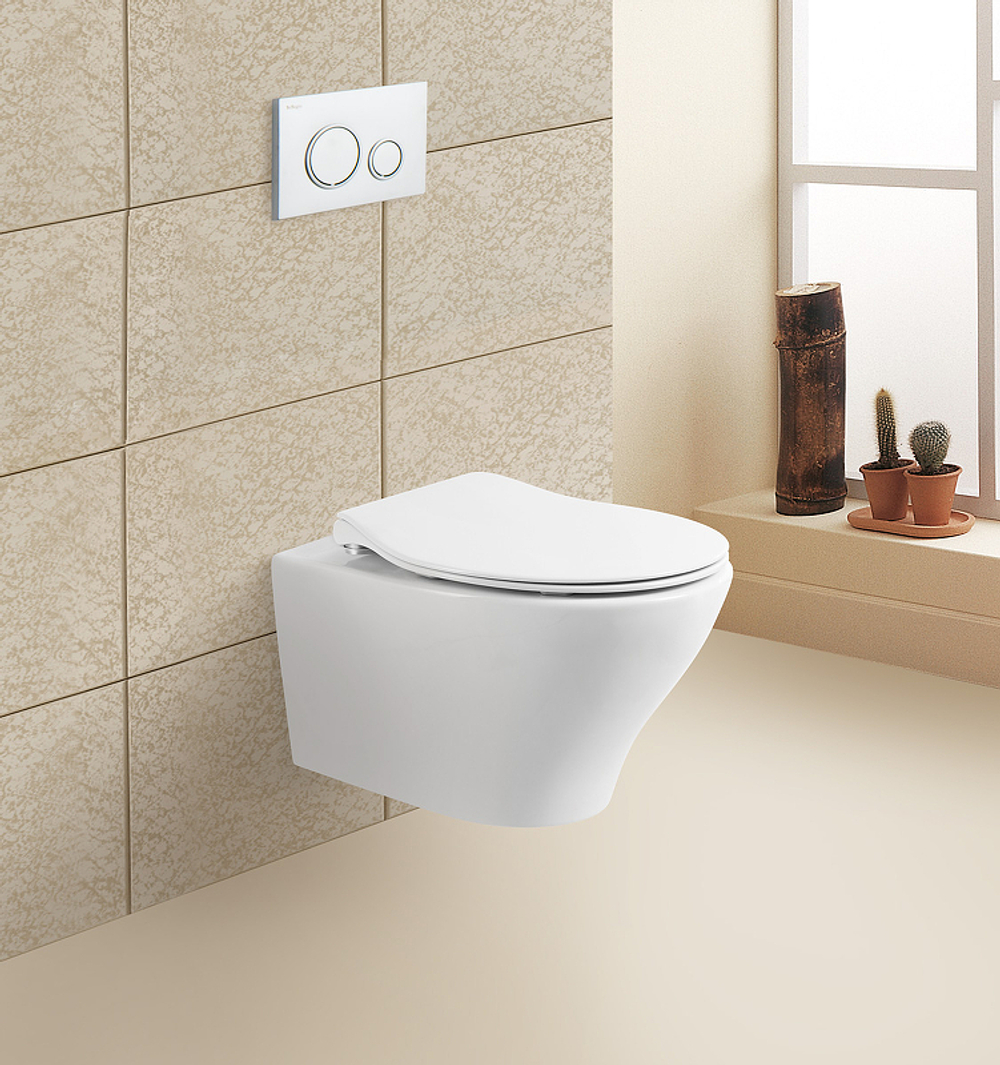 Унитаз BelBagno Acqua BB340CHR/BB2020SC подвесной с сиденьем Микролифт