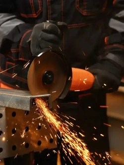 Болгарка с регулировкой оборотов 150 мм, 1400 Вт, 10500 об/мин - УШМ-150/1400Э Вихрь, 2 положения рукоятки