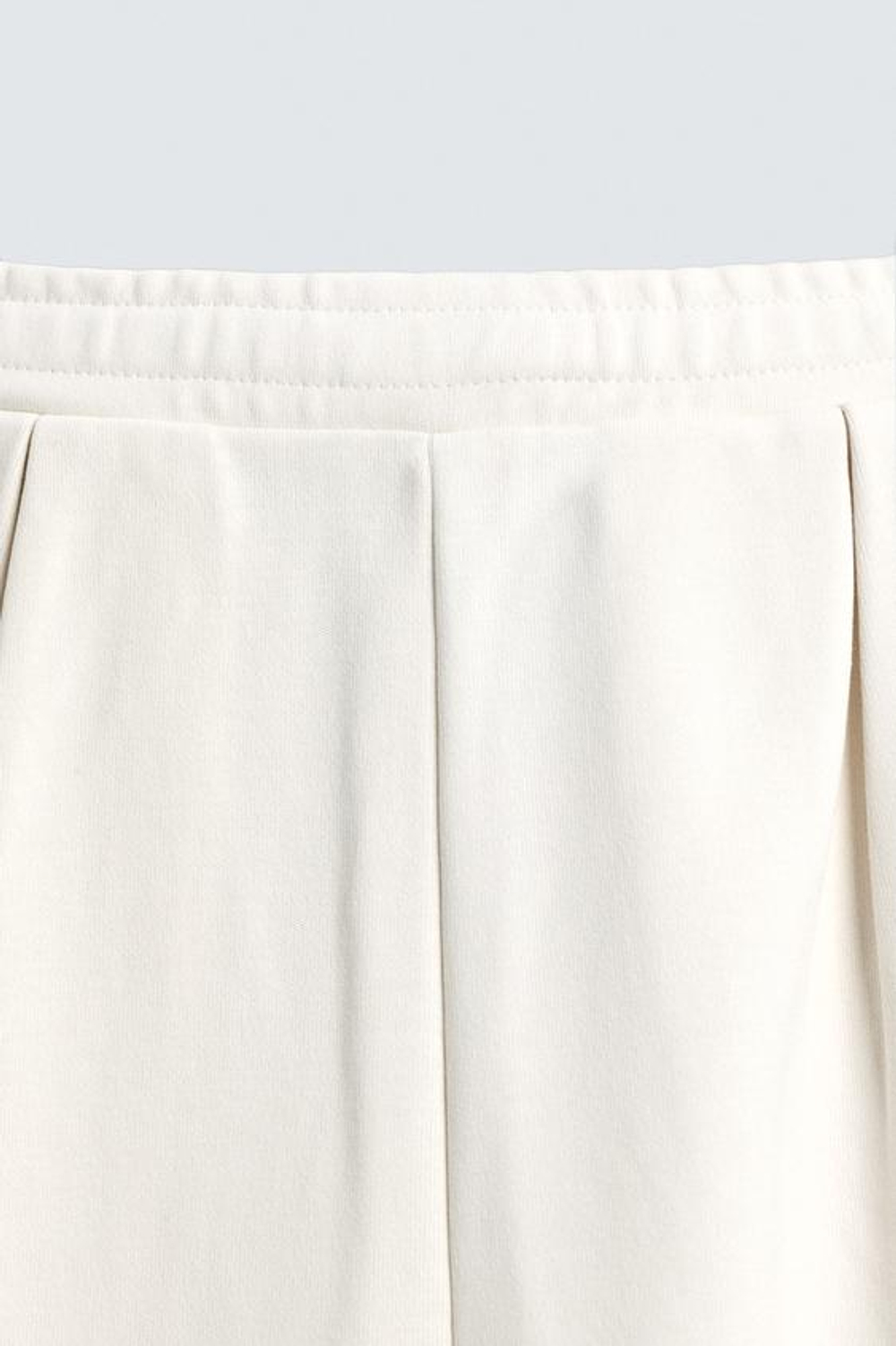 БРЮКИ-ДЖОГГЕРЫ WIDE FIT СО СКЛАДКАМИ, ЭКРЮ