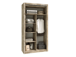 Шкаф двухстворчатый Ривьера, Дуб Юкон, Бетон темный