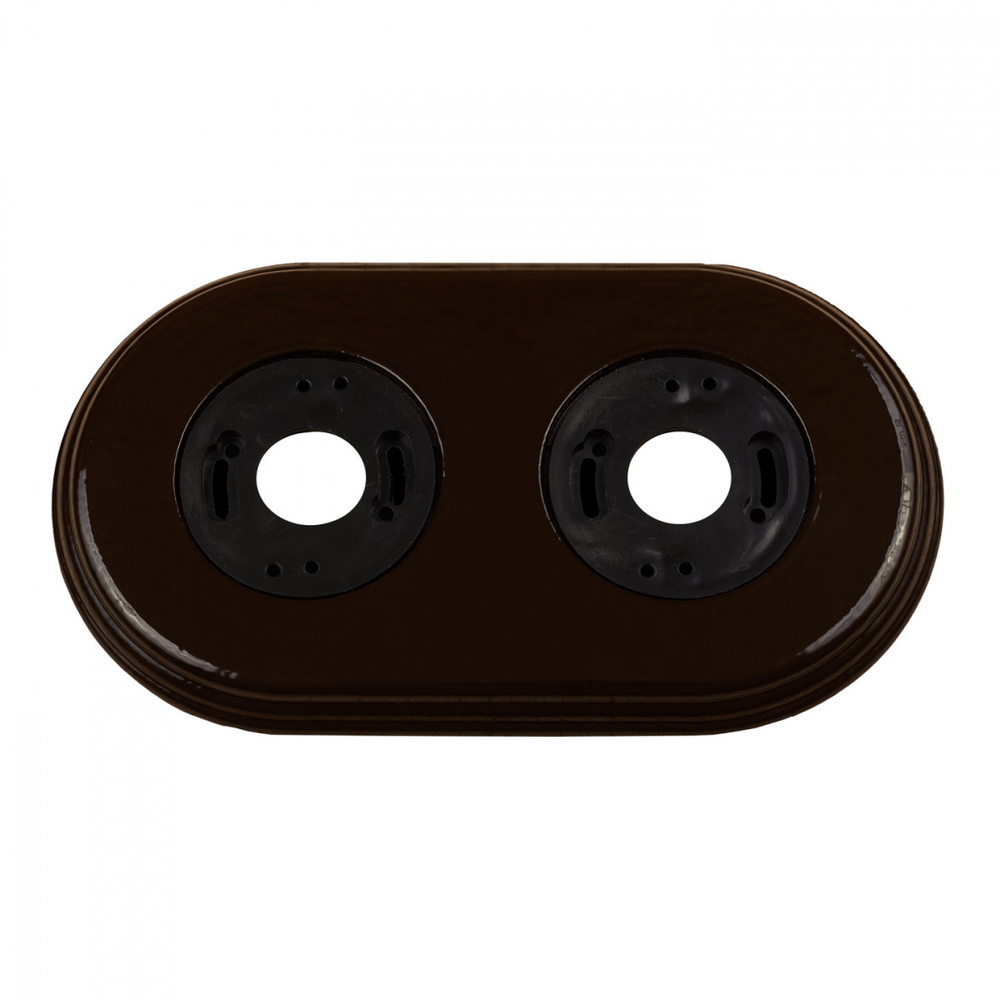 Рамка 2-х постовая, керамика, цвет коричневый BF2-620-02