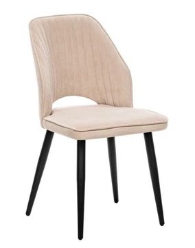 Стул Leset Арман 360 (поворотный механизм) Каркас Черный, велюр Бежевый