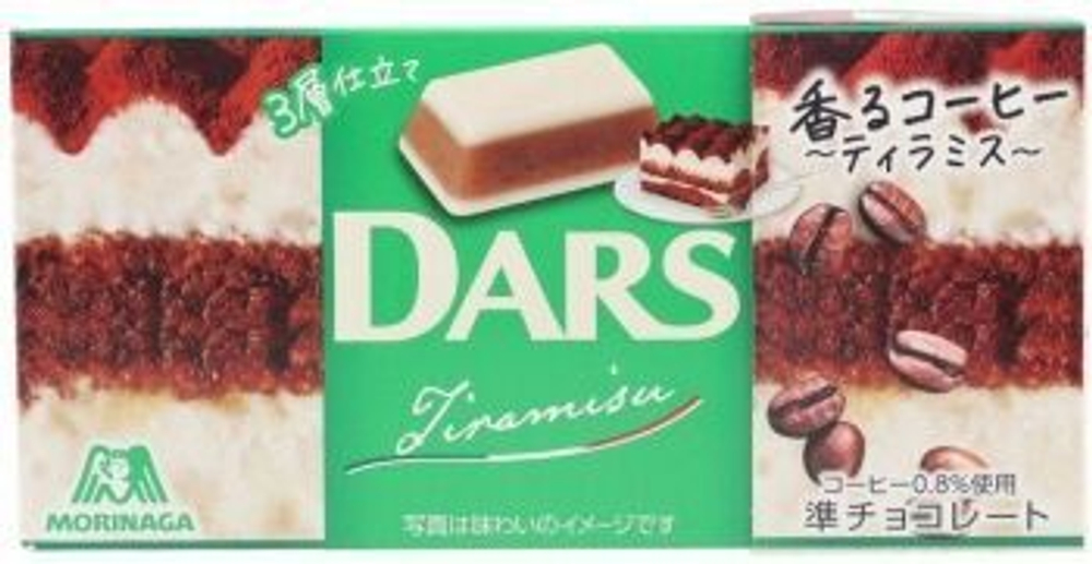 Шоколад DARS Тирамису "Ароматный кофе" 12 шт, Morinaga 46 гр
