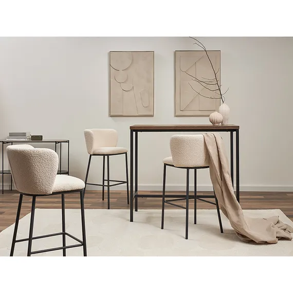 Барный стул Fluit 70 см, молочное букле