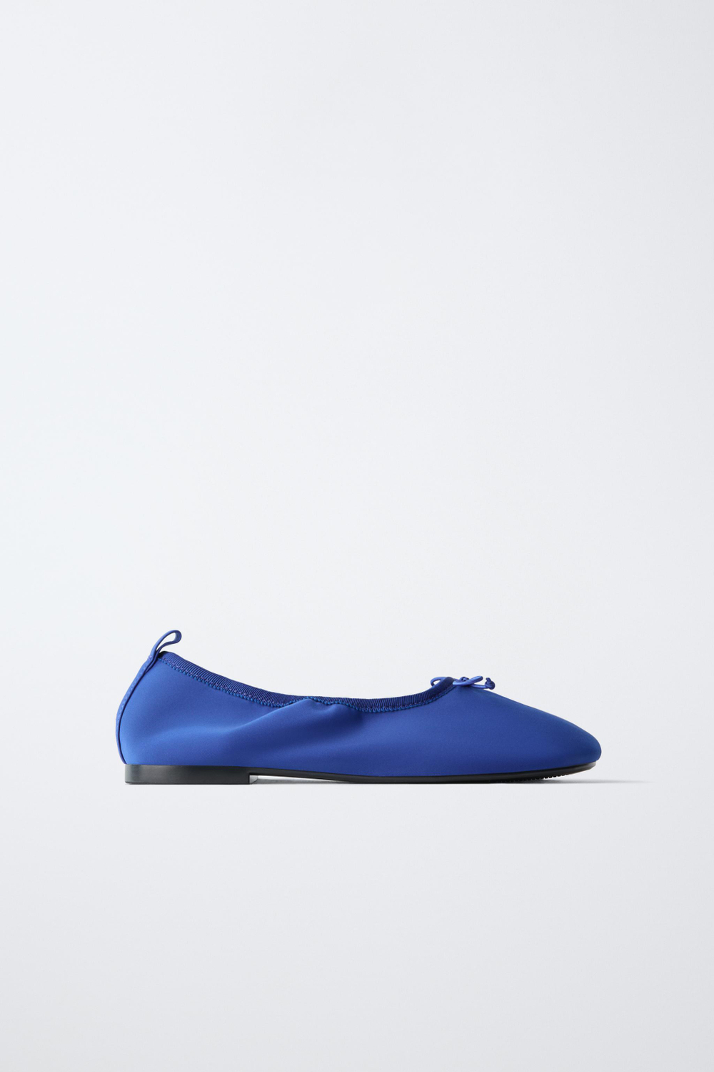 ZARA БАЛЕТКИ С БАНТИКОМ, СИНИЙ