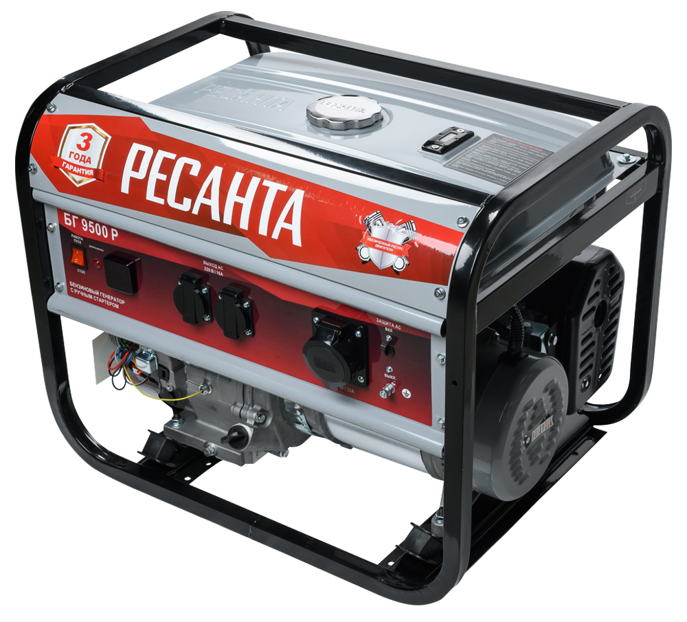Электрогенератор Ресанта БГ 9500 Р - [7,5 кВт / 220V]