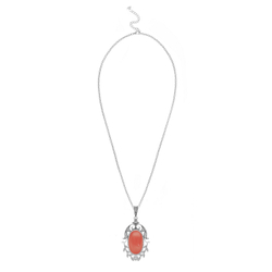 "Корнэ" подвеска в серебряном покрытии из коллекции "Богема" от Jenavi с замком карабин