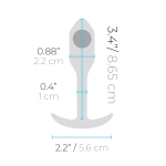 Анальная пробка для ношения цвета сирень 9,6см b-Vibe Snug Plug 1 BV-007-VLT