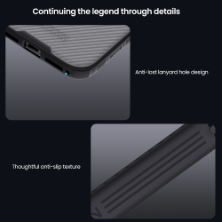 Чехол серого цвета (Transparent black) на iPhone 17 Pro Max, серия CamShield Pro (обновленная двойная защитная шторка для камеры) от Nillkin