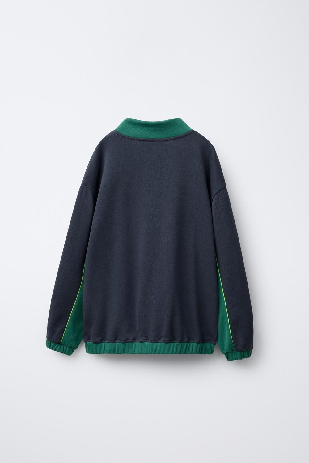 ZARA ТОЛСТОВКА С ЗАСТЕЖКОЙ-МОЛНИЕЙ PRINCE ®, ЗЕЛЕНОВАТО-СИНИЙ