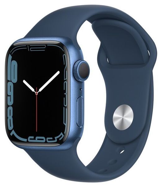 Умные часы Apple Watch Series 7 45mm Aluminium with Sport Band, синий омут (MKN83)
