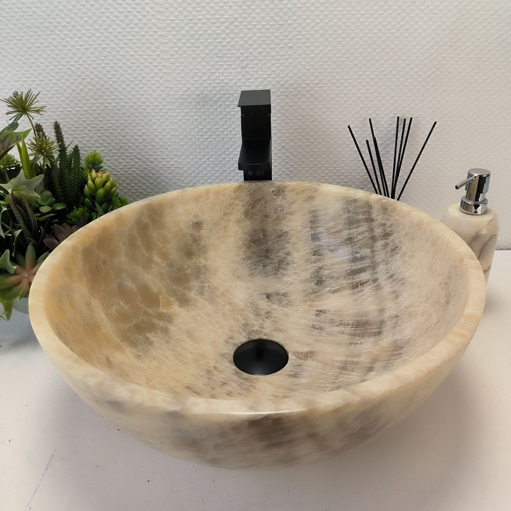 Раковина из оникса Bowl Grey TinLip BO-63042 45*45*17 42