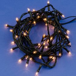 UDL-S0500-050-DGA WARM WHITE IP20 MINI Гирлянда с контроллером. 5м. 50 миниламп накаливания. Теплый белый свет. Провод зеленый. TM Uniel