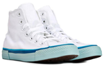 Converse Chuck Taylor All Star contrast color non-slip wear-resistant lightweight mid-top canvas shoes women's milky white blue