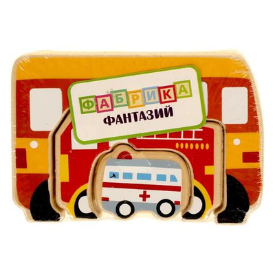 Деревянная игрушка пазл объемный "Транспорт" (ЛС)