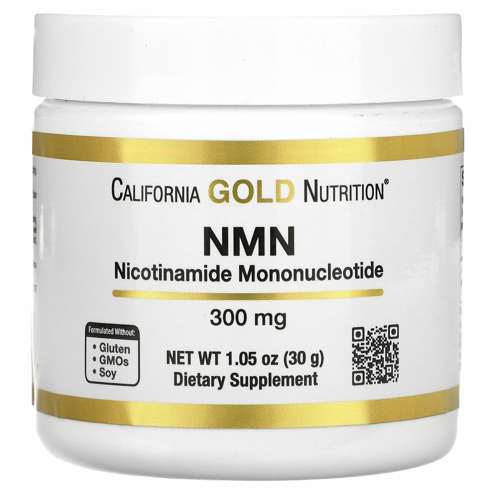 California Gold Nutrition, NMN в порошке, 300 мг, 30 г (1,05 унции)